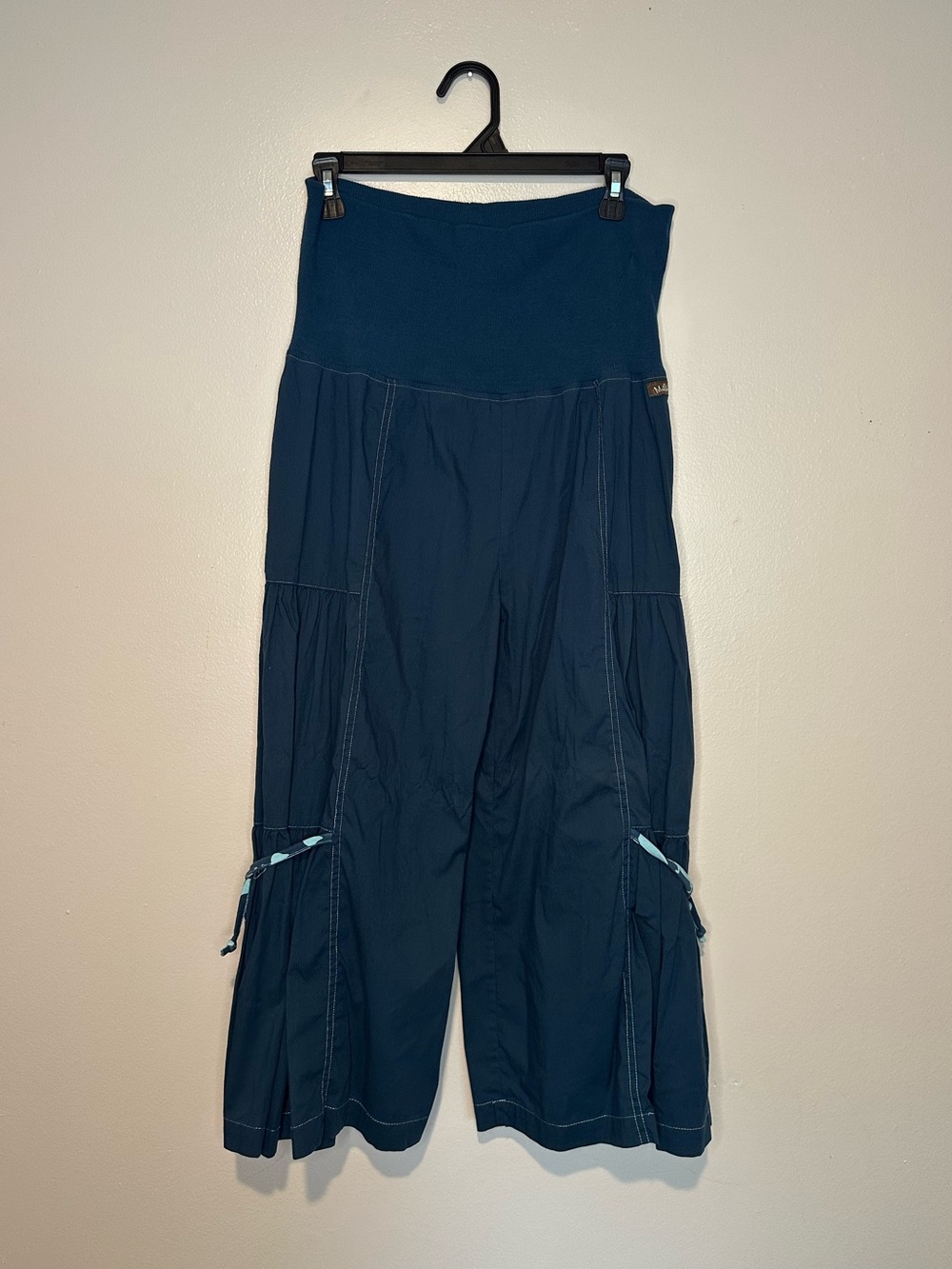 Matilda Jane Mindy Ruffle Butterfly Blue Wide-Leg Capri Cargo Pants XL